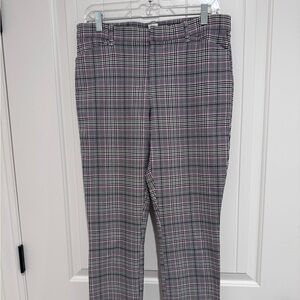 GAP Women’s Gray and Pink Plaid Dress Pants